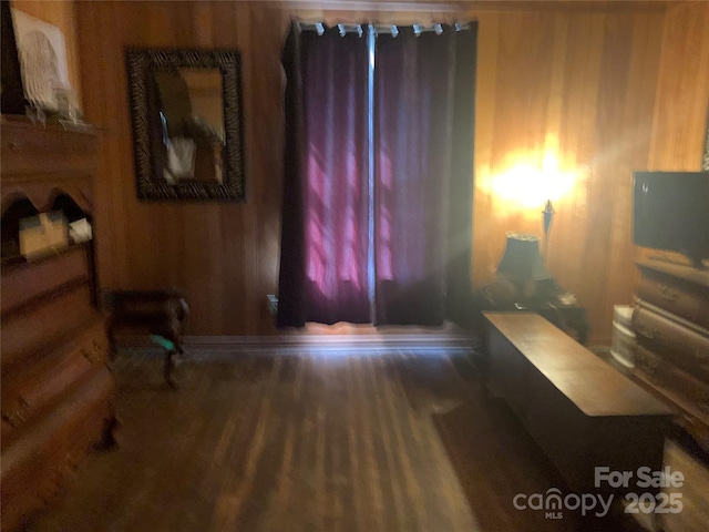 24 Pearl St Unit 8A & 8B, Granite Falls, NC 28630 - living area featuring wooden walls and wood finished floors