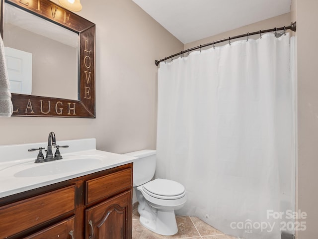26 Morrow Dr, Fairview, NC 28730 - full bath featuring vanity, tile patterned floors, and a shower with curtain