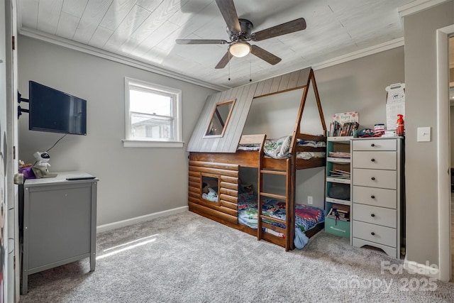 3803 Cook Rd, Valdese, NC 28690 - carpeted bedroom featuring ornamental molding and a ceiling fan