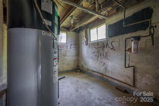 3803 Cook Rd, Valdese, NC 28690 - basement with electric water heater
