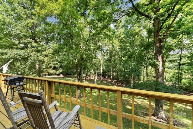 2496 Messer St, Valdese, NC 28690 - view of wooden terrace