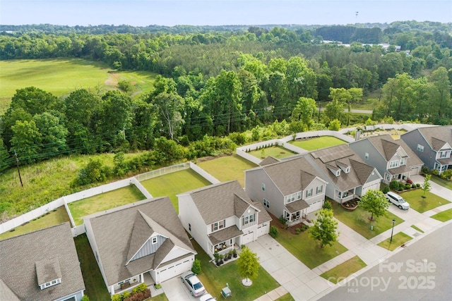2104 New Hope Branch Way, Belmont, NC 28012 - aerial perspective of suburban area featuring a heavily wooded area