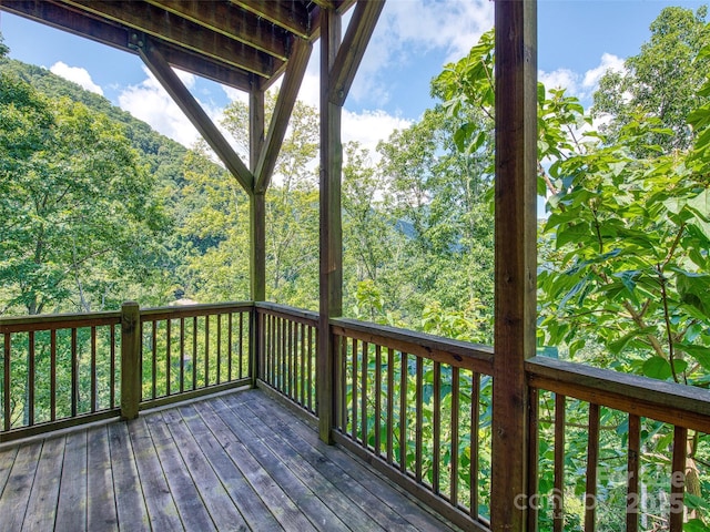 20A Lila Ln, Clyde, NC 28721 - view of wooden terrace