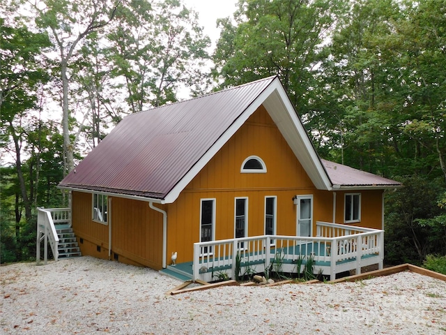 365 Trout Brook Loop, Newland, NC 28657 - chalet / cabin featuring metal roof and a deck