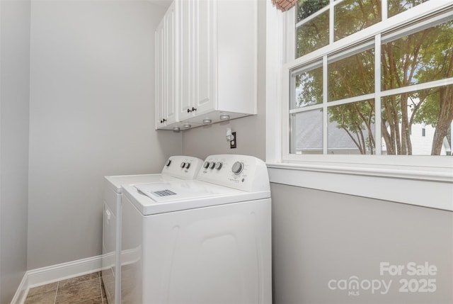 3906 Balsam St, Indian Trail, NC 28079 - laundry area featuring cabinet space, washer and dryer, and baseboards