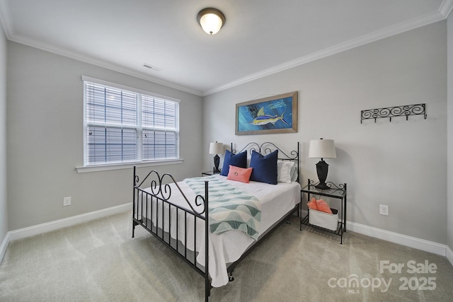 11216 Preservation Ln, Charlotte, NC 28278 - bedroom with crown molding and carpet floors