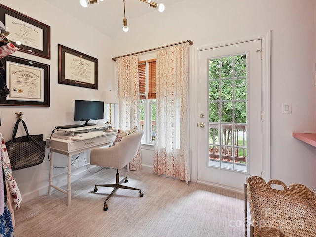 18419 Dembridge Dr, Davidson, NC 28036 - office area featuring healthy amount of natural light and baseboards