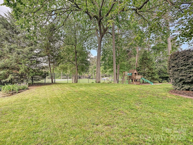18419 Dembridge Dr, Davidson, NC 28036 - view of yard with a playground