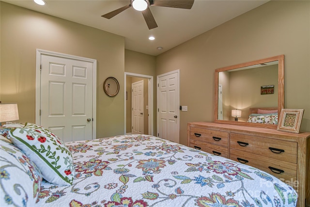 140 Atlantic Falls Trl, Black Mountain, NC 28711 - bedroom with recessed lighting and a ceiling fan