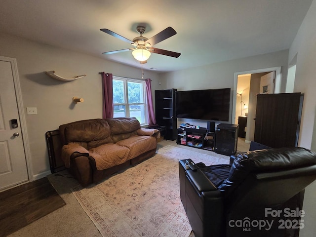 290 Greentree Dr, Rock Hill, SC 29730 - living room featuring ceiling fan and carpet flooring