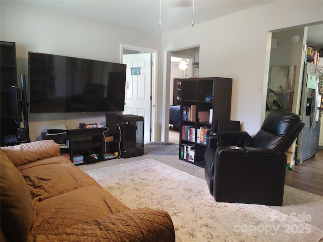 290 Greentree Dr, Rock Hill, SC 29730 - living area featuring a ceiling fan and wood finished floors