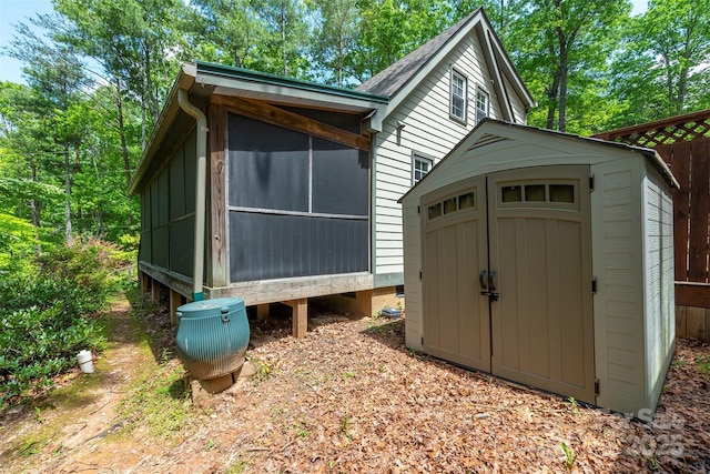 7 Western View St, Black Mountain, NC 28711 - view of shed featuring a sunroom