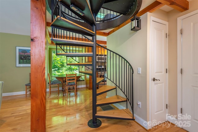 7 Western View St, Black Mountain, NC 28711 - stairway with wood finished floors and baseboards
