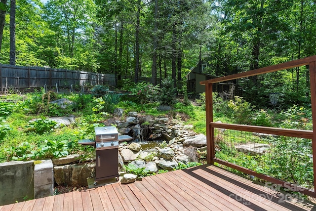 7 Western View St, Black Mountain, NC 28711 - deck featuring a storage shed, an outdoor structure, and a fenced backyard
