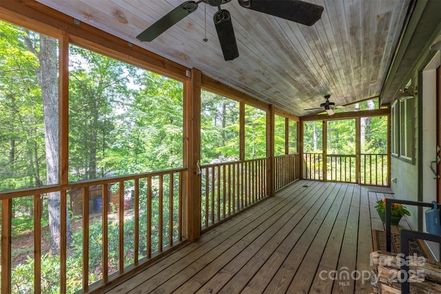 7 Western View St, Black Mountain, NC 28711 - deck featuring ceiling fan