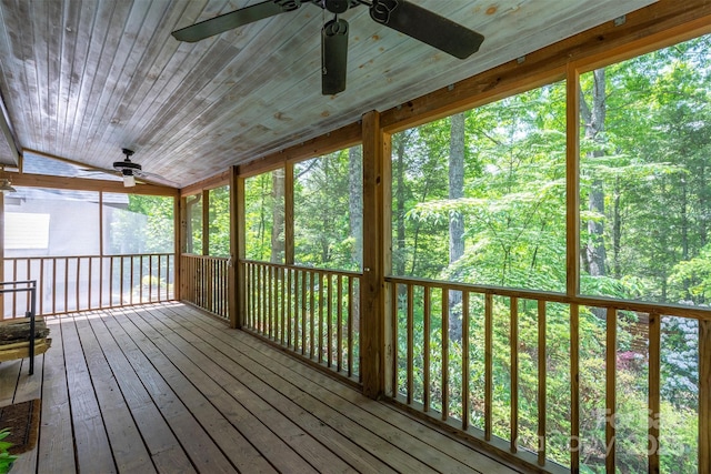 7 Western View St, Black Mountain, NC 28711 - deck featuring ceiling fan