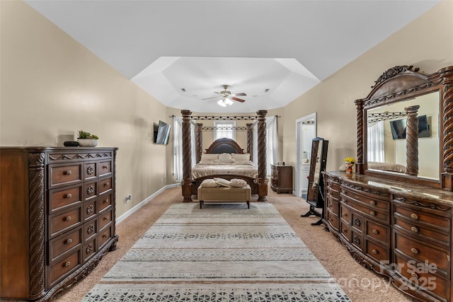 1825 Smyre Farm Rd, Newton, NC 28658 - bedroom featuring light carpet, ceiling fan, and baseboards