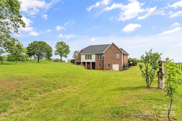 1825 Smyre Farm Rd, Newton, NC 28658 - back of property featuring brick siding, a yard, and a wooden deck
