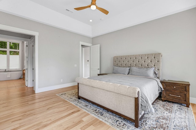 128 Saddle Ridge Dr, Alexander, NC 28701 - bedroom with wood finished floors, a ceiling fan, and recessed lighting