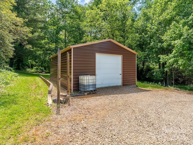 575 Upper Glady Fork Rd, Candler, NC 28715 - detached garage featuring driveway