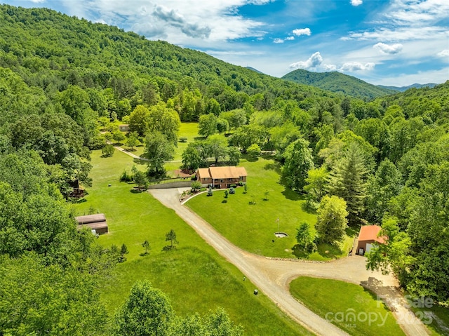 575 Upper Glady Fork Rd, Candler, NC 28715 - drone / aerial view of a heavily wooded area and mountains