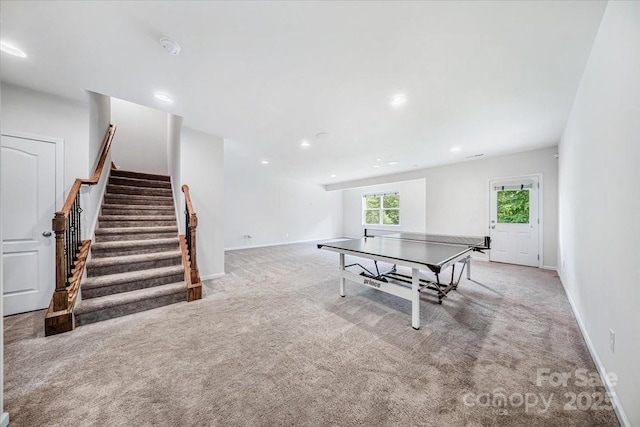 5366 Meadowcroft Way, Fort Mill, SC 29708 - game room featuring carpet flooring, baseboards, and recessed lighting
