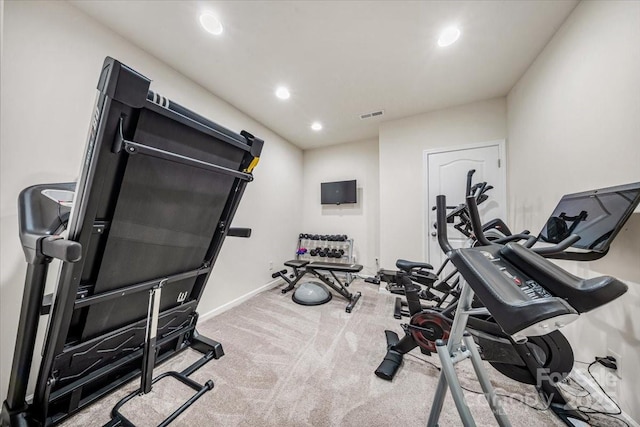 5366 Meadowcroft Way, Fort Mill, SC 29708 - exercise area with carpet flooring, recessed lighting, and baseboards