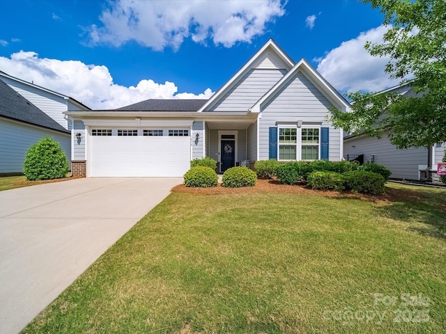 1456 Augustus Beamon Dr, Indian Trail, NC 28079 - ranch-style house featuring an attached garage, driveway, and a front lawn