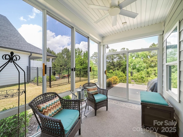 1456 Augustus Beamon Dr, Indian Trail, NC 28079 - sunroom / solarium featuring a ceiling fan