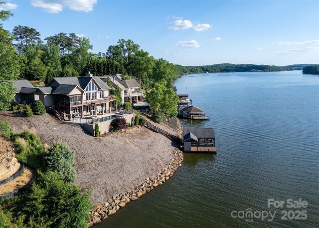 204 Ridge Dr Unit 12 12-1 12-2, Troy, NC 27371 - view from above of property featuring a large body of water