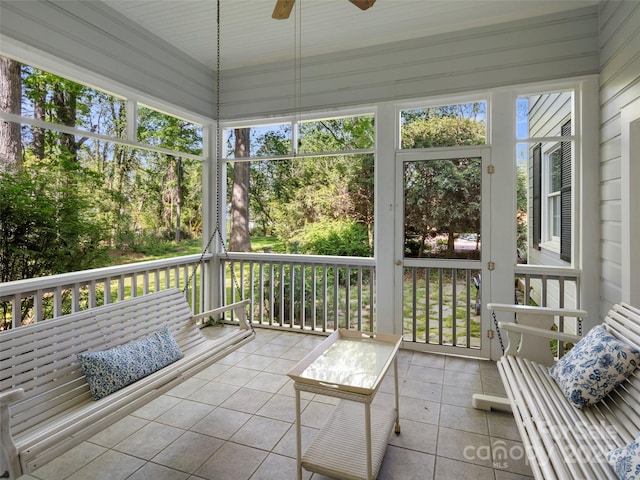316 Vanderbilt Rd, Asheville, NC 28803 - sunroom / solarium with a ceiling fan and healthy amount of natural light