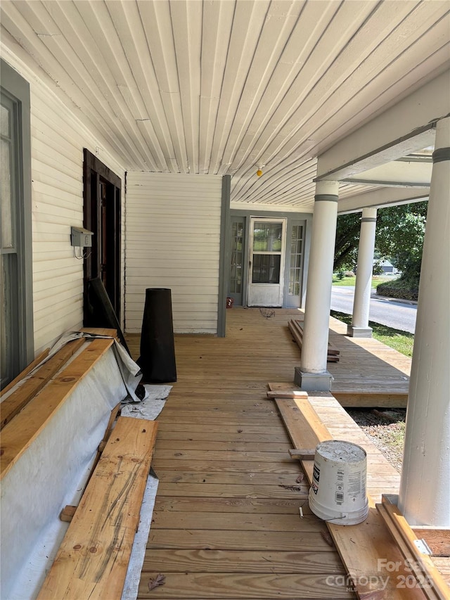 273 E Main Ave, Taylorsville, NC 28681 - view of wooden terrace