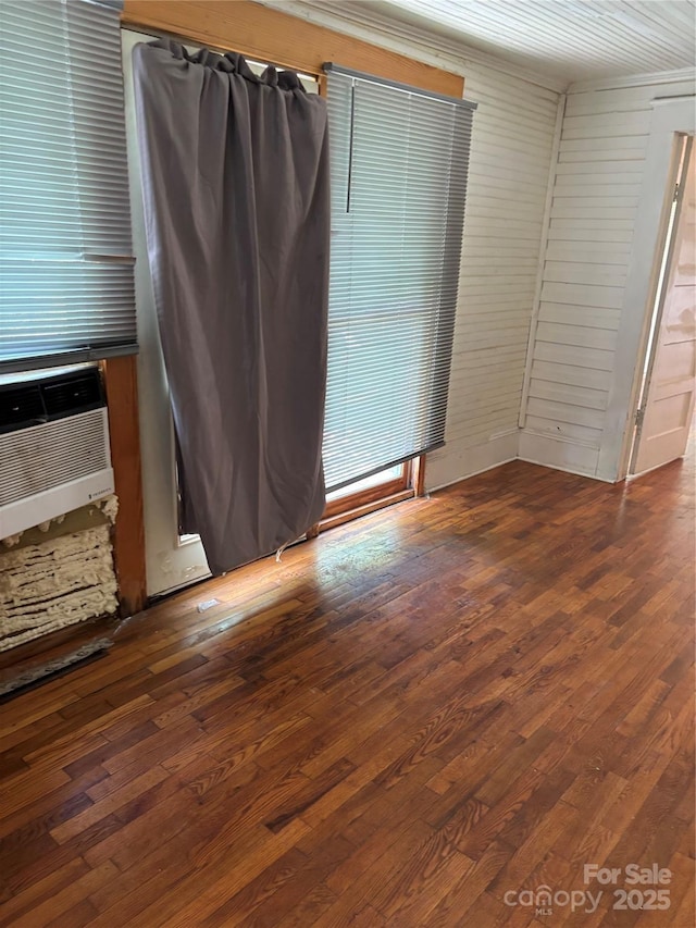 273 E Main Ave, Taylorsville, NC 28681 - empty room featuring wood-type flooring and cooling unit
