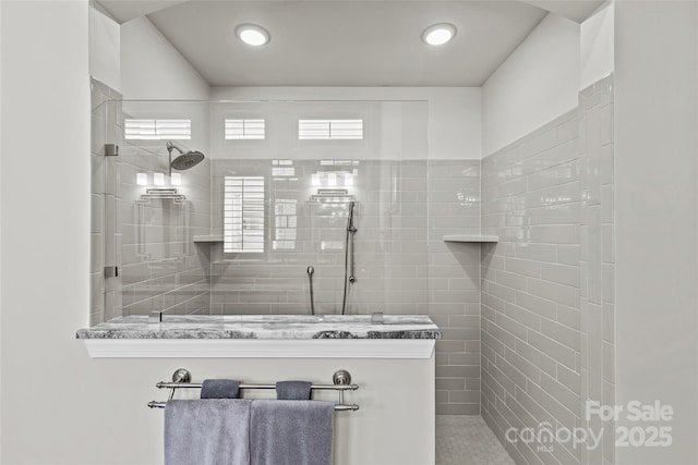 9750 Briarwick Ln, Charlotte, NC 28277 - bathroom with walk in shower and recessed lighting