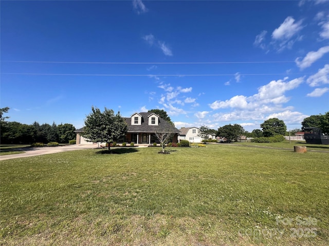 1351 Hardin Rd, Dallas, NC 28034 - cape cod house with a front yard, concrete driveway, and a garage