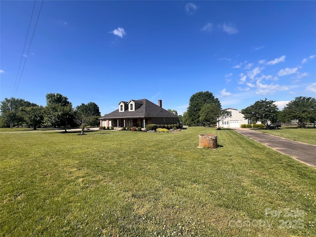 1351 Hardin Rd, Dallas, NC 28034 - view of front of property with a front yard, a garage, and driveway