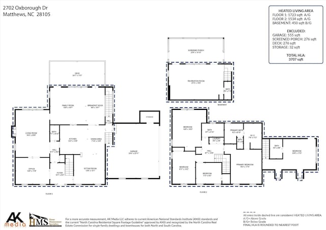 2702 Oxborough Dr, Matthews, NC 28105 - property floor plan