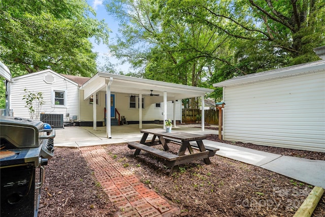 108 Greenwood Ave, Belmont, NC 28012 - view of patio with ceiling fan