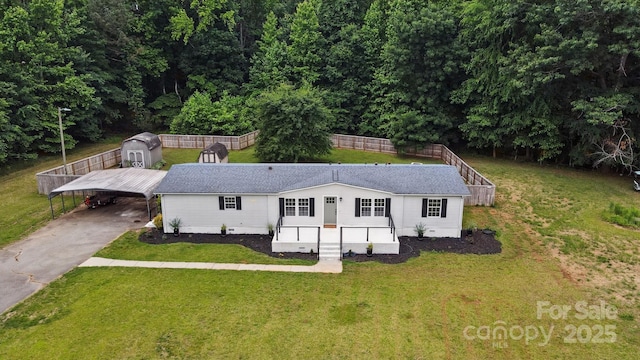 12382 Ritchie Rd, Midland, NC 28107 - view of front of house featuring asphalt driveway and an attached carport