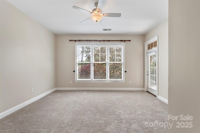 5425 Closeburn Rd Unit 208, Charlotte, NC 28210 - carpeted spare room featuring a ceiling fan and baseboards