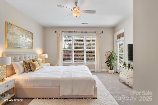 5425 Closeburn Rd Unit 208, Charlotte, NC 28210 - carpeted bedroom with baseboards and ceiling fan
