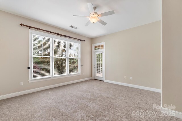 5425 Closeburn Rd Unit 208, Charlotte, NC 28210 - carpeted empty room featuring ceiling fan and baseboards