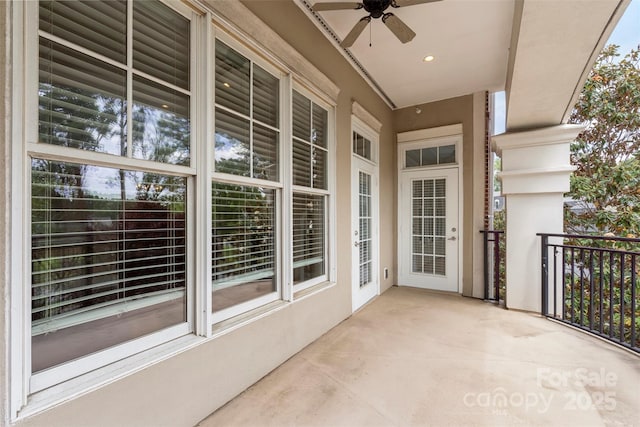 5425 Closeburn Rd Unit 208, Charlotte, NC 28210 - balcony with a ceiling fan