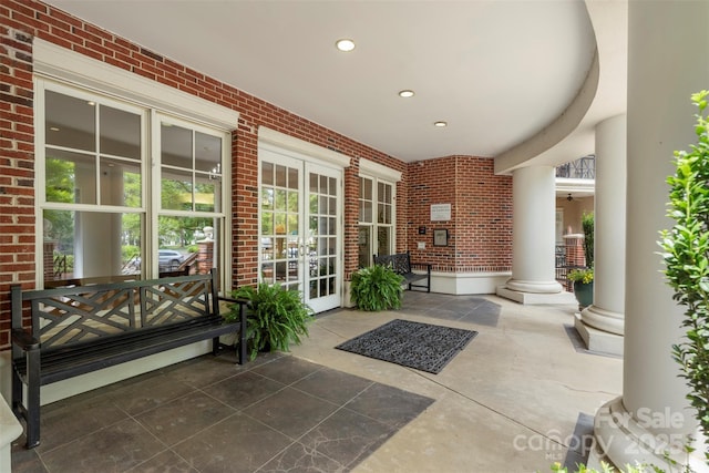 5425 Closeburn Rd Unit 208, Charlotte, NC 28210 - view of patio / terrace featuring french doors