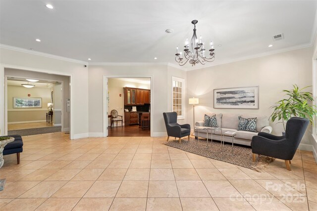 5425 Closeburn Rd Unit 208, Charlotte, NC 28210 - lobby featuring recessed lighting, crown molding, and a security system