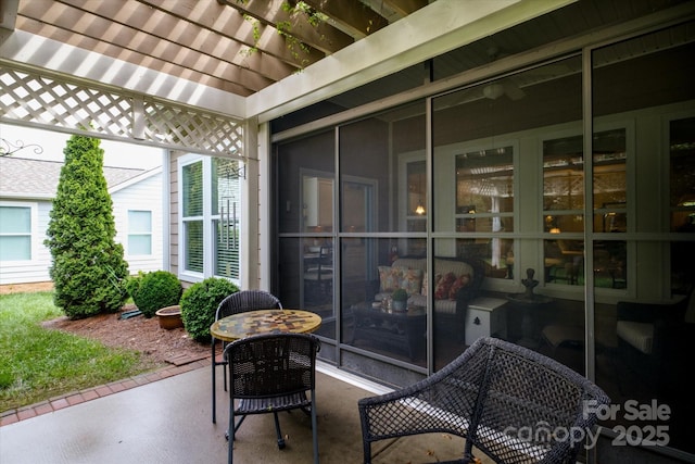 8818 Artesa Mill Ln, Charlotte, NC 28214 - view of patio / terrace featuring a pergola