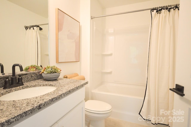 106 Sugg Trl, Weaverville, NC 28787 - full bathroom featuring vanity, shower / tub combo with curtain, and tile patterned floors