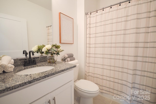 106 Sugg Trl, Weaverville, NC 28787 - bathroom featuring vanity, tile patterned floors, and curtained shower
