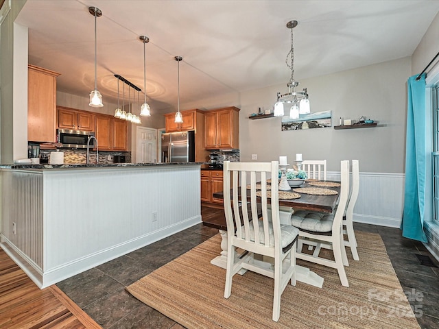 3409 Valdosta Ct, Monroe, NC 28110 - dining room with a wainscoted wall