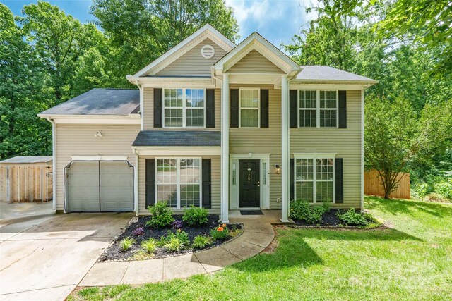 7206 Stoney Place Ct, Charlotte, NC 28262 - view of front of property with driveway and an attached garage